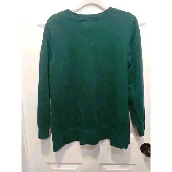 Liz Claiborne 100% Cotton Sweater Women's Bold Emerald Green Adult Size 0X‎ - Picture 5 of 5